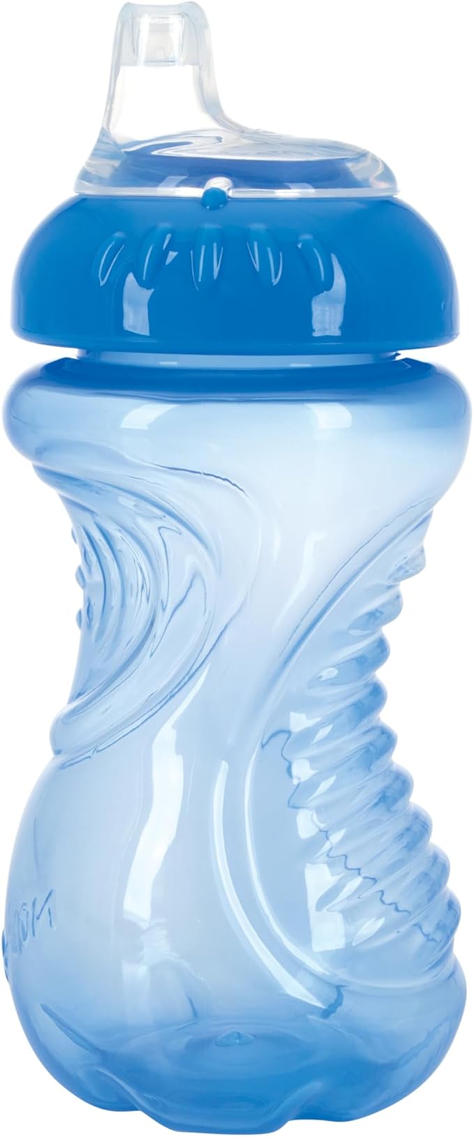 Nuby No-Spill Easy Grip Cup, 10 oz, Blue (Pack of 2)