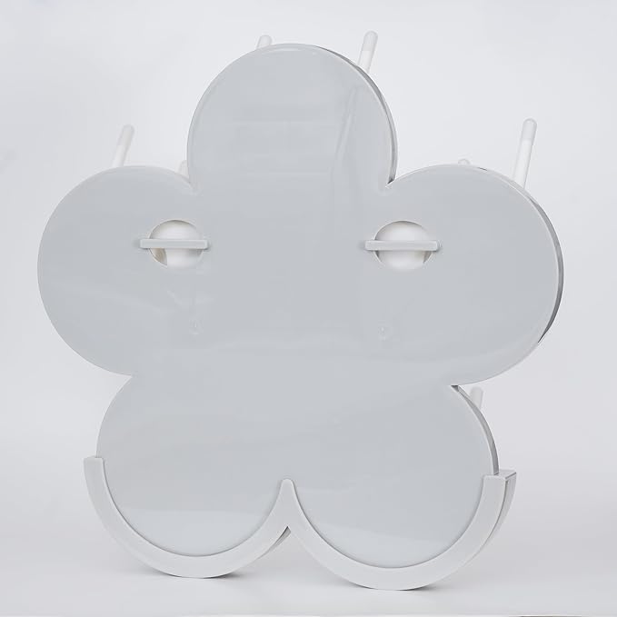 The Bottle Blossom- Wall Mounted Baby Bottle Drying Rack for Bottles, Cups, Sippy Cups, Vertical Wall Hanging, Space Saving, Large Capacity Baby Essential, 2 Adhesive Hooks Included (Gray)