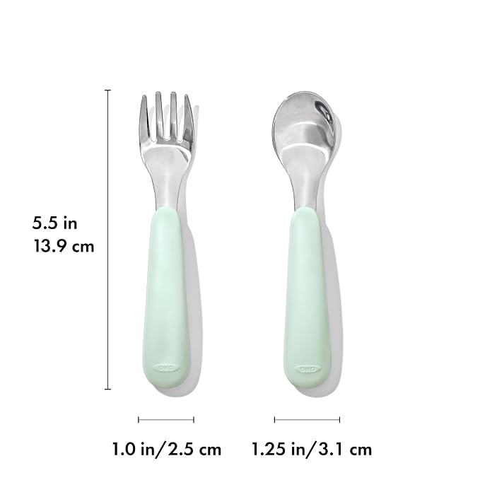 OXO Tot Fork and Spoon Set - Opal