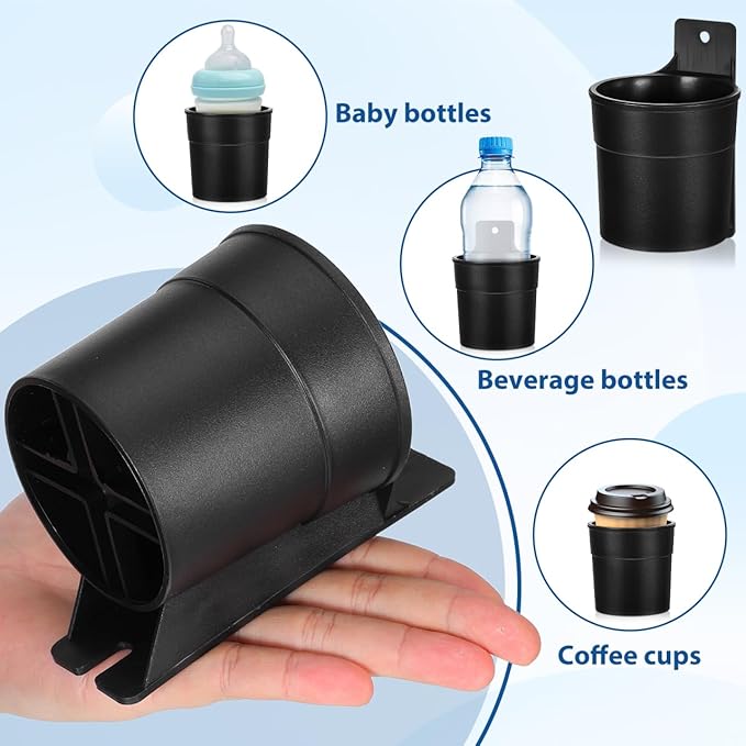 WOONEKY Outdoor Cup Holder for Cinema Chairs and Wheelchairs Portable Bottle Rack Baby Milk Bottle Holder Chair Accessory Easy Install