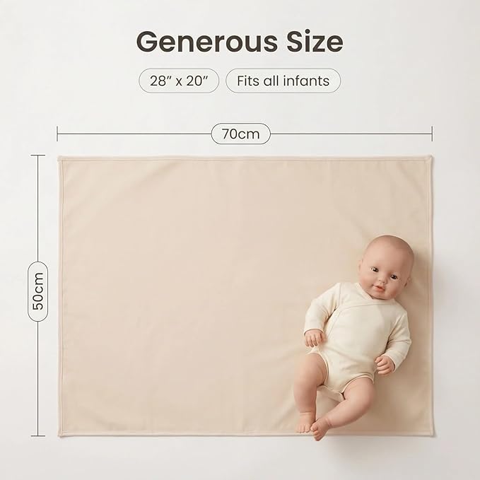 Vegan Leather Baby Changing Mat - Wipeable Portable Changing Pad, Foldable Travel Changing Mat for Baby, Newborns Toddlers Shower Gifts (Apricot,20"*28")