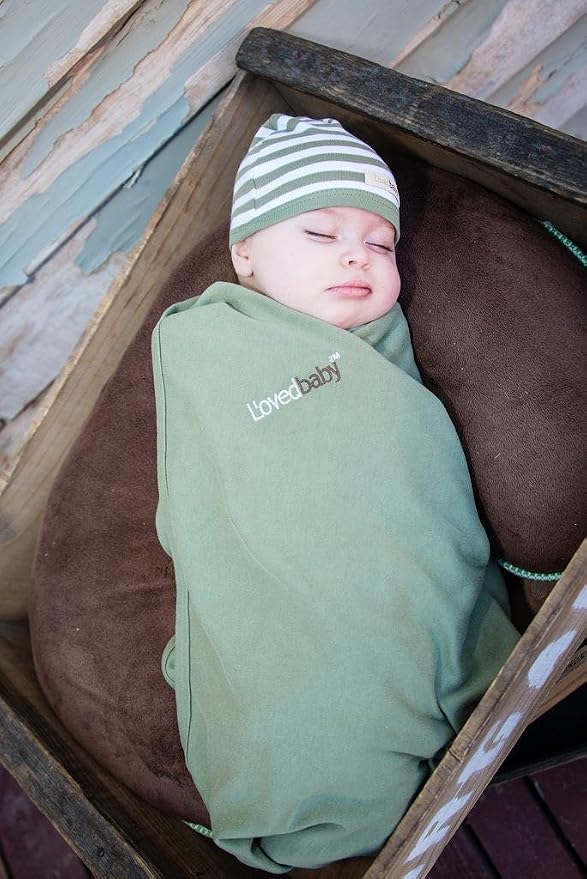 L'ovedbaby Unisex Baby Organic Cotton Swaddle Blanket, GOTS Certified, 37" x 37" Super Soft & Hypoallergenic