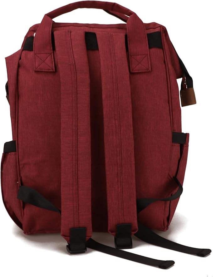 Ramhorn Diaper Backpack Multifunction Travel Backpacks Waterproof Back Pack for Mom, Red