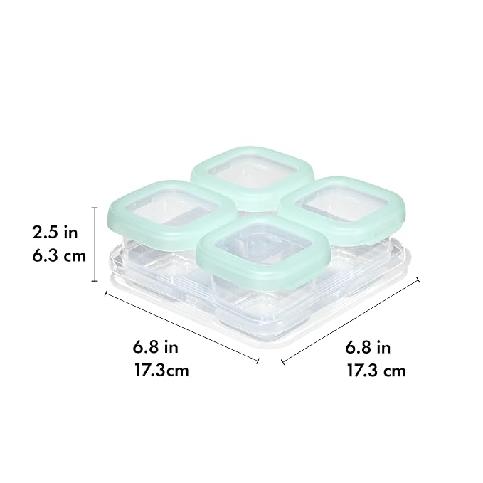 OXO Tot Baby Blocks Food Storage Containers (4 Oz.) - Opal