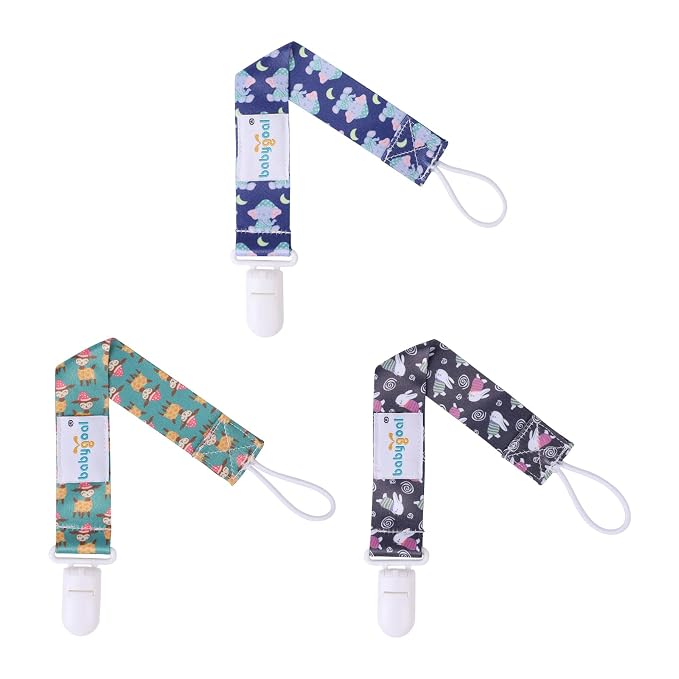 babygoal Pacifier Clips, 6 Pack Pacifier Holder Fits for Most Baby Pacifiers and Binkies