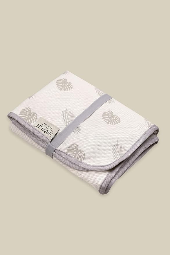 Hamur Home Portable Changing Pad ??Waterproof, Washable & Easy Wipe Clean, Foldable Travel Baby Changing Mat for Diaper Bag, Compact & Lightweight, Must-Have for Newborns (Leaves Pattern)