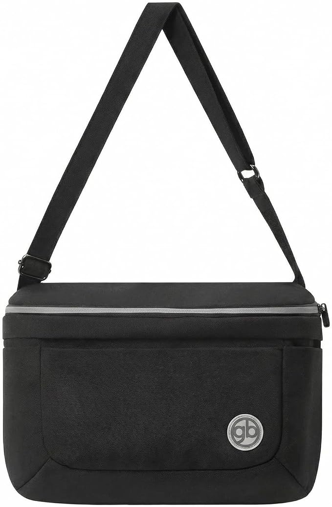 gb Stroller Organizer Bag with Insulated Cup Holder, Universal Large Capacity Baby Stroller Storage Bag, Multi-Pocket Diaper Organizer with Adjustable Straps, Convertible Shoulder Bag for Travel Moms