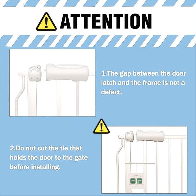 ALLAIBB Extra Wide Pressure Mounted Baby Gate Walk Through Child Kids Safety Toddler Tension White Long Large Pet Dog Gates with Extension for doorways Kitchen (24.02-27.56"/61-70cm, White)
