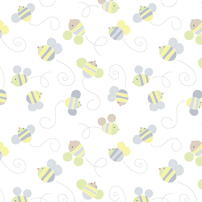 SwaddleMe by Ingenuity Original Swaddle, 100% Cotton, Improves Sleep & Calms Startle Reflex, 0-3 Months, 3-Pack - Busy Bees