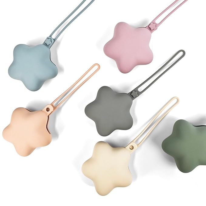 Star Shaped Pacifier Holder Case Silicone Keep Pacifiers Portable & Lightweight for Newborns Baby Boys and Girls