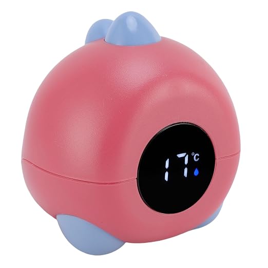RiToEasysports Baby Bath Thermometer, Real Time Digital Dinosaur Water Temperature Thermometer for Newborn Bath (Red)