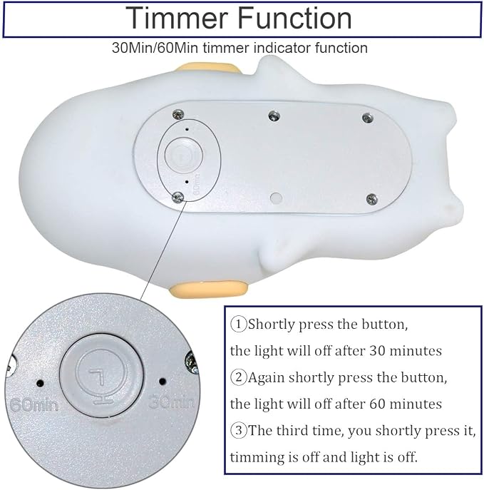 S NMT Silicone LED Papa Puppy Night Light Touch Sensor Switching Night Lamp, Transform Between Warm White 2700K and White 6500K, Safe SIL+ABS, Sleep Timer Setting for Kids Babies Bedside and Nursery