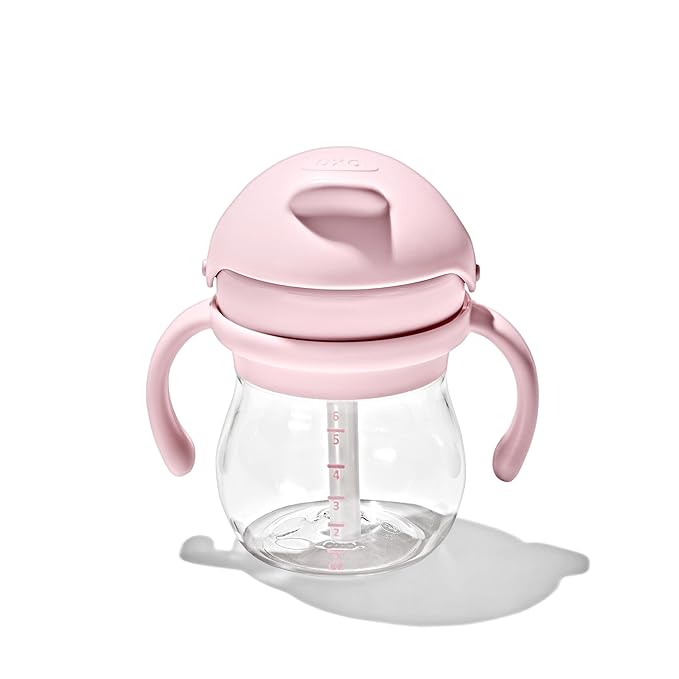 OXO Tot Transitions Straw Cup with Removable Handles - 6 oz. - Blossom