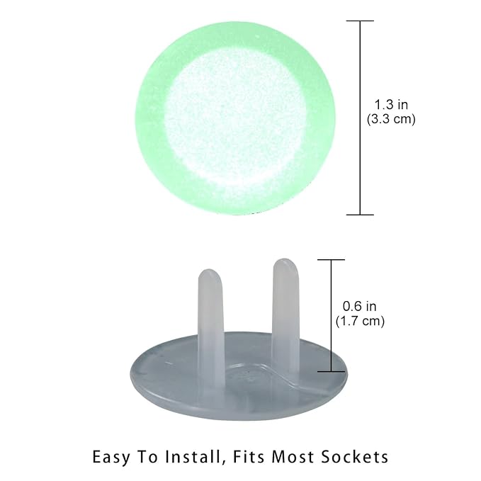 Pure Avocado Green Pattern Outlet Covers for Electrical Power Baby Proofing Wall Socket Protector Child Proof Outlet Protector - Electrical Insulation
