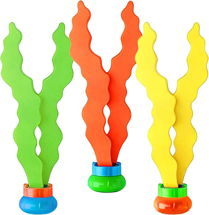 Jasonwell Pool Diving Toys Games - 20PCS Swimming Mermaid Pool Toys with Dive Rings Gems Beach Ball Underwater Treasures Seaweeds Fish Swim Toy etc Bath Water Toy Training Gifts for Kids Adult