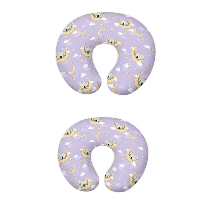 Koala and Moon Nursing Pillow Cover Stretchy Removable Nursing Covers for Breastfeeding Pillows Ultra Soft Newborn Feeding Pillow Cover