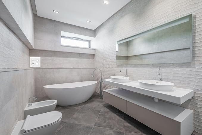 ZEFTV Duplex Outlet Cover Wall Plates 2-Gang Switch Outlet Electrical Cover Plate Unbreakable Thermoplastic Faceplate for Light Receptacle Outlet Switch, White (2 Pack)