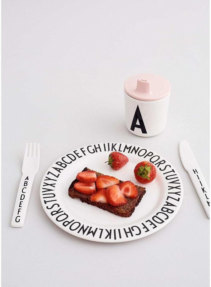 Design Letters Sippy Cup Lids for Melamine Cups Designed in Denmark | Durable Drink Lid for Babies, Toddlers & Kids | BPA & BPS Free, Food Safe Toddler Sippy Cup Lids | Dishwasher Safe Tight Fit Lids