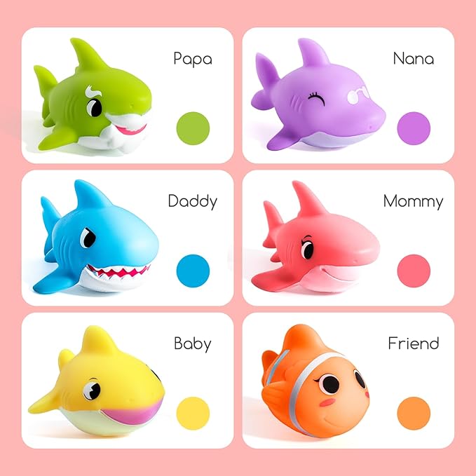 Hely Cancy Bath Toys for Kids - No Hole Baby Toys for 1 Year Old Infant Boys Girls, Shower Water Pool Toys