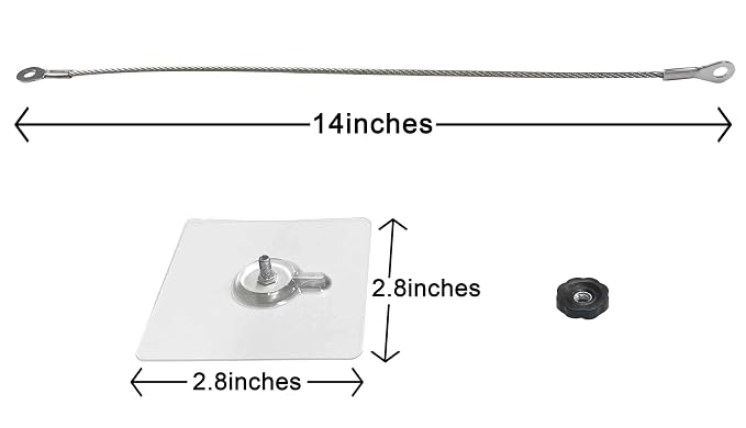14 inches Stainless Steel Furniture Straps for Baby Proofing, No-Drill Furniture Anchors Earthquake Straps, Prevent Falling and Anti Tip TV Safety Straps, 6 Pcs