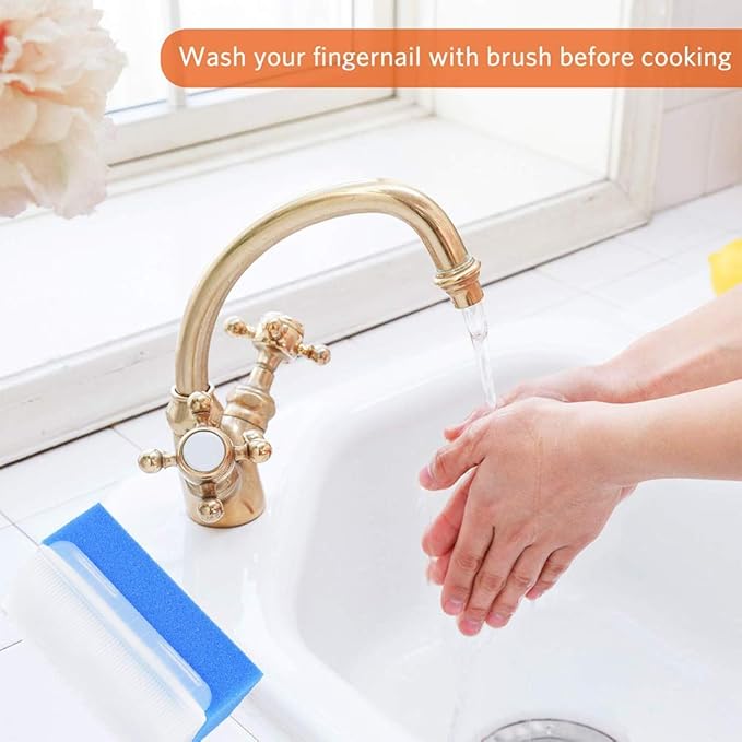 ARGOMAX Baby Bath Sponge (6 Pieces) Soft Foam Washing Device with Cradle Caps Brushes Body, Hair and Head Skin for Cleaning The Gentle Baby Sensory Bath Sponge Brush