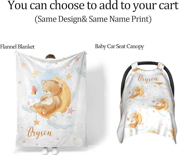Custom Diaper Bag with Name Personalized Bear Nylon Travel Backpack for Holiday Travel Customized Nappy Changing Bag with Pockets for New Mom