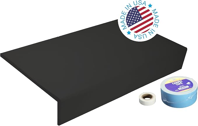 Kidkusion Soft Seat Edge Cushion | Made in USA | 120" | Black | Fireplace Safety Cushion | Hearth Pad