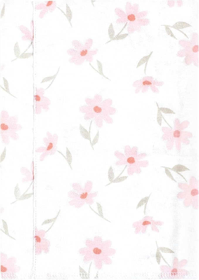 Luvable Friends Hudson Baby Flannel Burp Cloths 4pk, Sweet Honeycomb Pink
