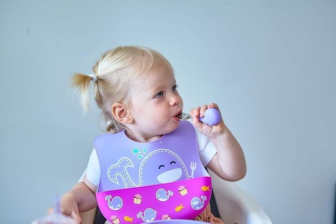 Toddler Utensils Set, Baby Spoon and Fork, Palm Grasp for Baby, BPA & Phthalate Free, Training Baby Utensils, 18 Month+