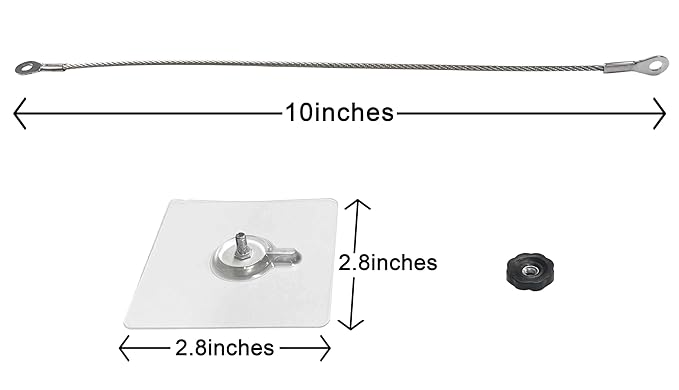 10 inches Stainless Steel Furniture Straps for Baby Proofing, No-Drill Furniture Anchors Earthquake Straps, Prevent Falling and Anti Tip TV Safety Straps, 6 Pcs