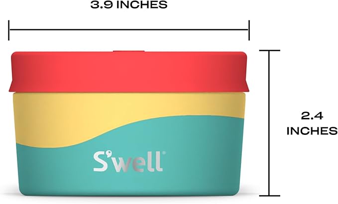 S'well Stainless Steel Food Canister, 10oz, Island Breeze, Single Walled Durable Construction, BPA Free, Dishwasher Safe