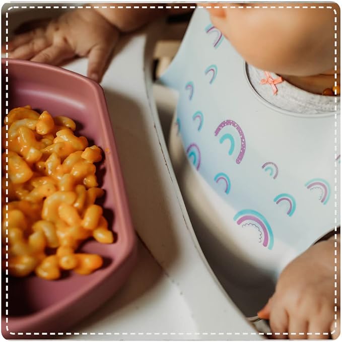 otterlove Silicone Bib ??100% Pure Platinum LFGB Baby Bibs with No Fillers ??Wide Food Catching Pocket ??Easy Clean ??Mess Proof ??Dishwasher Safe ??BPA and Phthalate Free