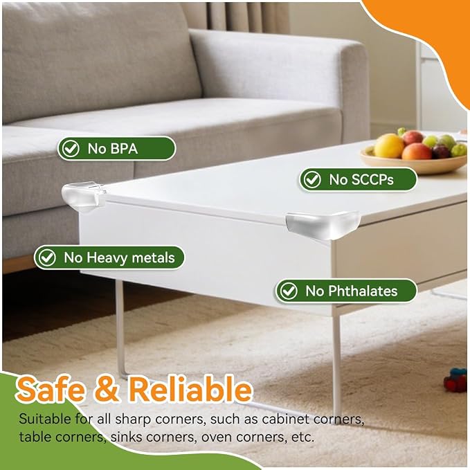 SAFELON 8 Pcs Childproof Corner Protector, Baby Safety Table Corner Guard, Silicone Material Baby Proof Bumper Cushion