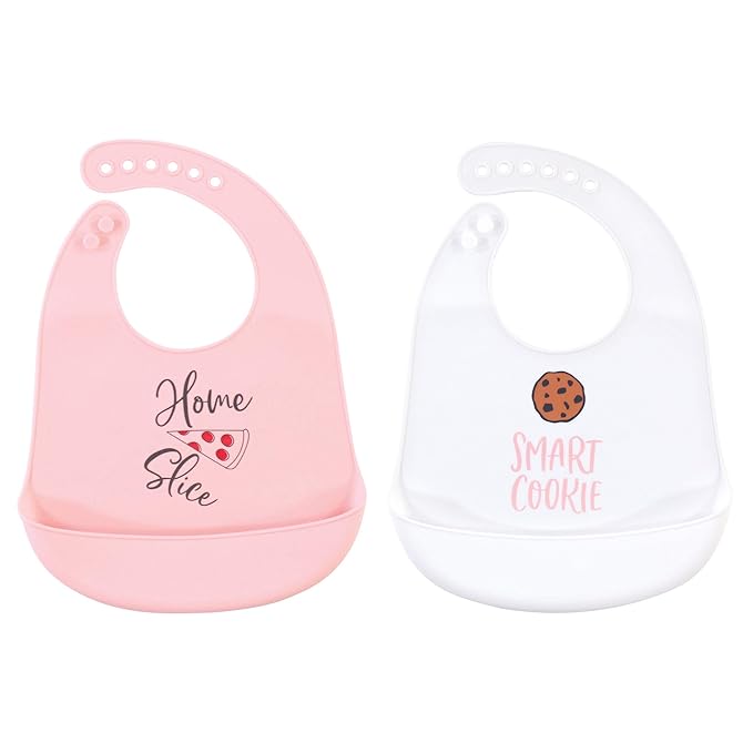 Hudson Baby Unisex Baby Silicone Bibs, Home Slice, One Size