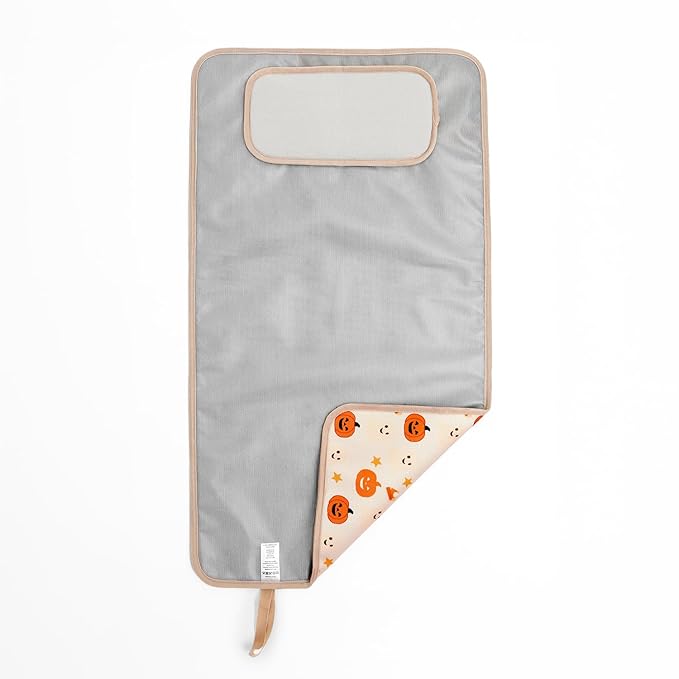 Hamur Home Portable Changing Pad ??Waterproof, Washable & Easy Wipe Clean, Foldable Travel Baby Changing Mat for Diaper Bag, Compact & Lightweight, Must-Have for Newborns (Halloween Pattern)