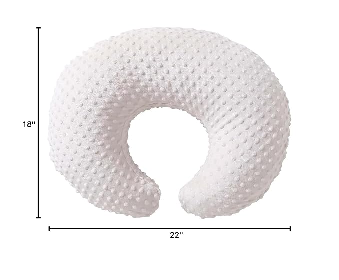 Nursing Pillow Cover Breastfeeding Pillow Cases Plush Dot Slipcover Pillow Sham (Beige)