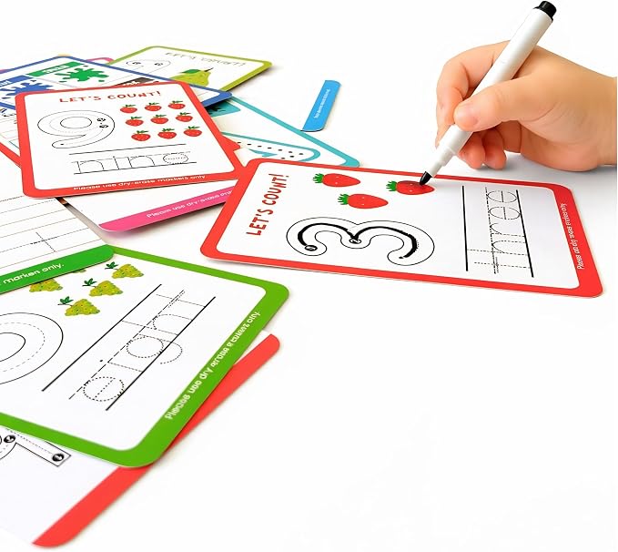 5-in-1 Wooden Puzzles for Toddlers 3-5 | Montessori Alphabet Number Shape Learning Toys | Magnetic Whiteboard, Flashcards & Markers | Preschool Educational Activity Kit | VYN & VYN (Multicolor)