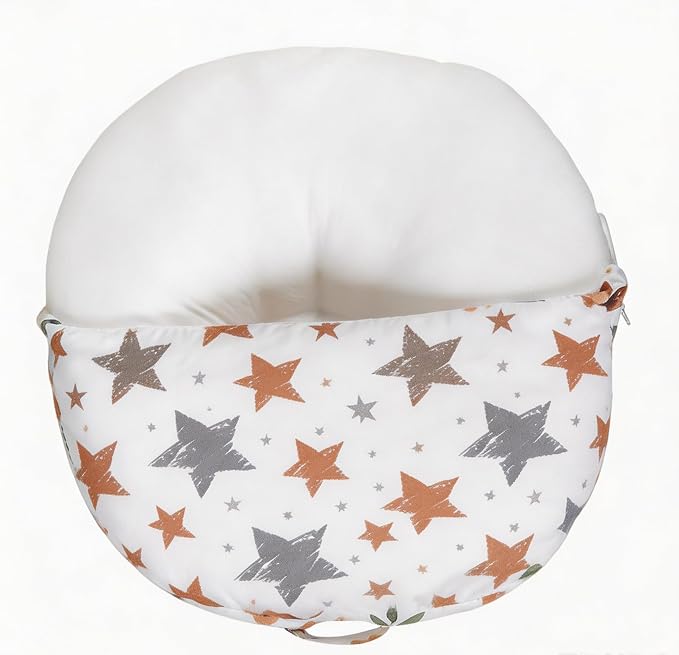 Ultra Soft Nursing Pillow Cover, Removable Breathable Cotton Slipcover for Breastfeeding & Maternity Support, Multifunctional Feeding Cushion Cover for Mom and Baby (BB)