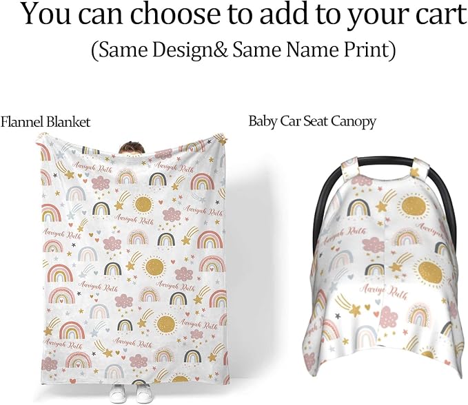 Custom Baby Diaper Bags with Name, Rainbow Personalized Diaper Bag Backpack Mommy Bag Diaper Nappy Bags Casual Daypack Travel Shoulder Bag for Mom Dad Multi Color