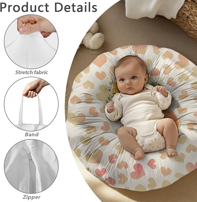 Guinea Pig Nursing Pillow Covers for Baby Girl Nursing Pillow Slipcovers for Breastfeeding Moms, Soft and Stretchy Safely Breastfeeding Pillow Cover for Infant Pillow Not Included