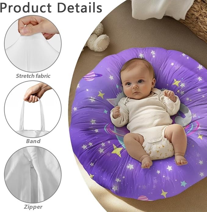 White Cat Nursing Pillow Cover for Breastfeeding Pillows Breastfeeding Pillow Slipcovers for Baby Boys & Girls Ultra Soft Infant Nursing Pillowcase for Newborn