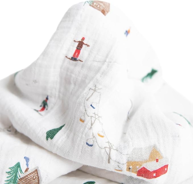 Little Unicorn Powder Party Cotton Muslin Swaddle Blanket | Single | 100% Cotton | Super Soft | Newborns and Infants | Large 47" x 47" | Machine Washable