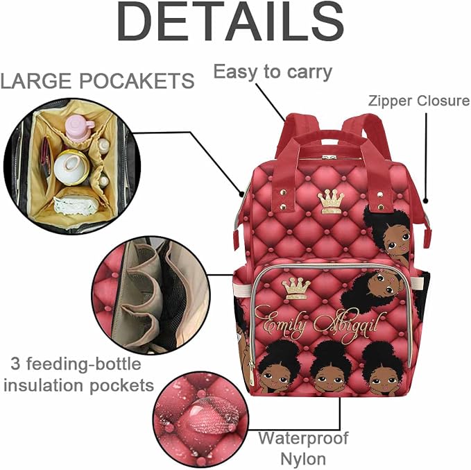D-Story Personalized Name Compartment Custom Name Backpack For Girls Personalized Baby Bag Customized Gift Customized Gift