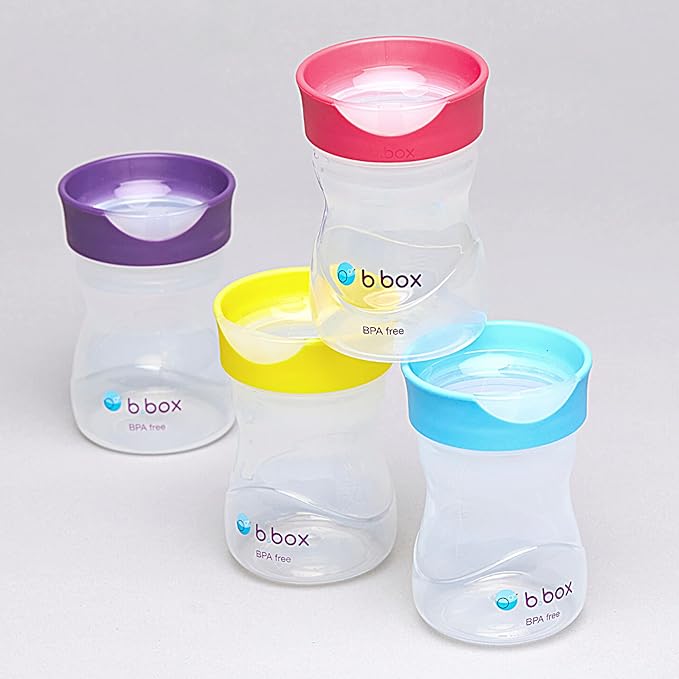 b.box Toddler Training Cup: Free Flow Opening, Great Transition from Sippy to Big Kid Cup. BPA Free, Dishwasher safe. Ages 12+ months (Lemon, 8oz)
