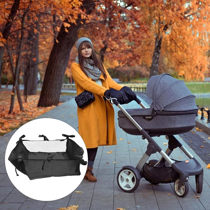 Toddmomy Stroller Car Stroller Infant Pushchair Pram Bottom Basket Storage Basket Replacement Storage Organizer Bag Bags Nappy Pouch Net Bag