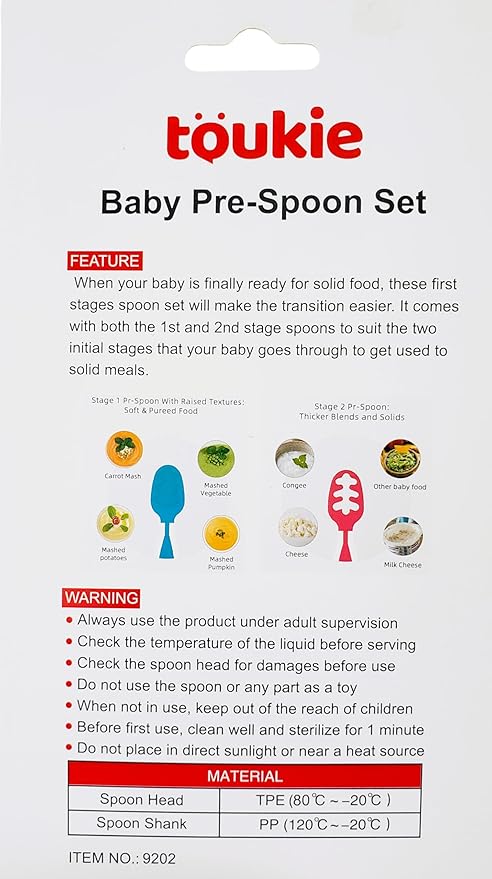 Baby Spoons, Silicone Pre-Spoons for Kids Aged 6+ Months - First and Second Stage Feed, Baby Led Weaning, Teething, Infant Feeding - Toddler Utensils - Set of 2 Spoons, Teal/White