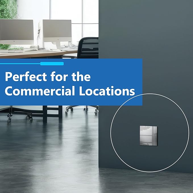 LIDER Double Blank Screwless Metal-Surface Wall Plate, Temperature and Impact Resistant, Stainless Steel, Modern Decoration Upgrade, Mid-Size 2-Gang 4.88??x 4.92?? Polished Chrome