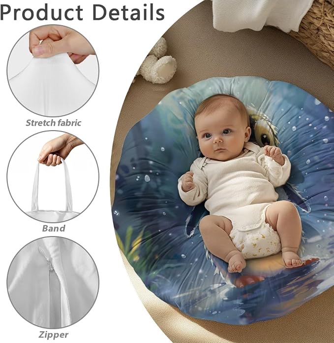 Cute Penguin Nursing Pillow Cover Case Plush Breathable Breastfeeding Pillow Slipcover Fits Nursing Pillow Super Soft Snug Positioners for Baby Boy Baby Girl Nursing Covers