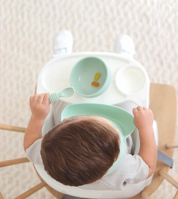 otterlove Silicone Bib ??100% Pure Platinum LFGB Baby Bibs with No Fillers ??Wide Food Catching Pocket ??Easy Clean ??Mess Proof ??Dishwasher Safe ??BPA & Phthalate Free (2 Bib Pack - Sage & Sand)
