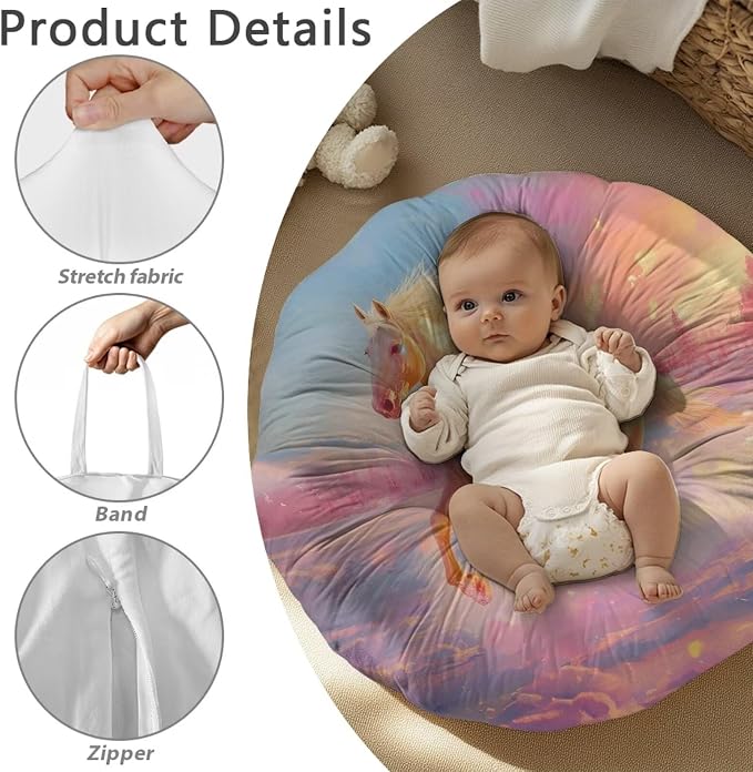 Fantasy Horse Pillow Cover Girls Cute Shark Breastfeeding Pillow Cover for Baby Snug Fits Newborn Nursing Pillow Case Super Soft Nursing Pillow Slipcovers for Breastfeeding Moms